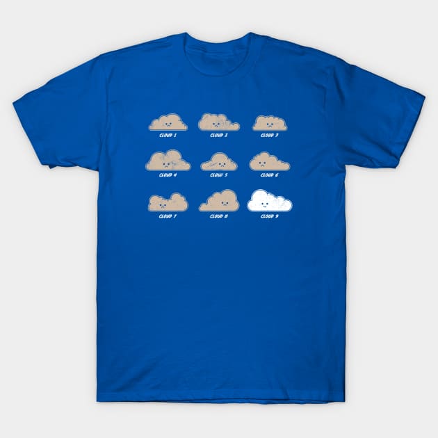 Cloud 9 — Smiling Cloud Cartoon T-Shirt by Phil Tessier